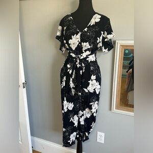 Lulus Black Floral Jumpsuit